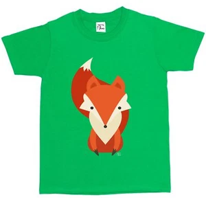 Camiseta de zorro geométrico de dibujos animados para niños y niñas 1Tee - Imagen 1 de 25