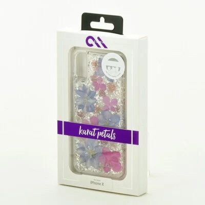 Case Mate iPhone X & iPhone Xs Karat Purple Petals Made with Real Flowers Case - Image 1 of 4