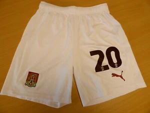 NORTHAMPTON TOWN FC | 20 | HARVEY LINTOTT | MATCHWORN SHORTS 2023/2024 | Size M - Imagen 1 de 3