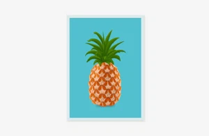 Modern Art Print Small Contemporary Kitchen Poster Fruit Pineapple IN ART032 - Picture 1 of 3