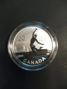 2014 Canada $20 Canadian Summertime 1/4OZT .999% Silver Coin In Mint Capsule - Picture 1 of 6