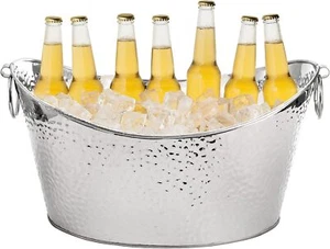 3 Gallon/12L Stainless Steel Beverage Tub, Large Galvanized Ice Bucket - Picture 1 of 8