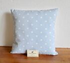 CUSHION COVER & INSERT - POWDER BLUE POLKA DOT DOTTY COUNTRY COTTAGE COTTON 16