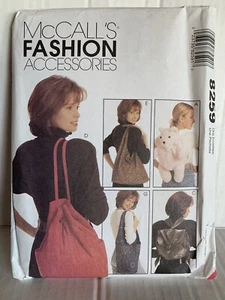 Bolso de Mano Vintage Patrón McCalls # 8259 Mochilas/Cabestrillo/Sacas/Bolsa de Compras/Sin Cortar! - Imagen 1 de 5