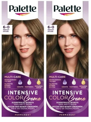 2x Schwarzkopf Palette Intensive Color Creme 6-0 (N5) Dark Blonde - image 1 of 4