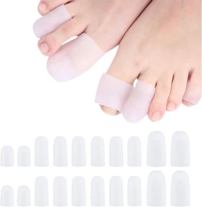 20 Silikon Zehenschutz Kappen für Blasen, Hühneraugen & Reibungsschmerzen - Bild 1 von 7