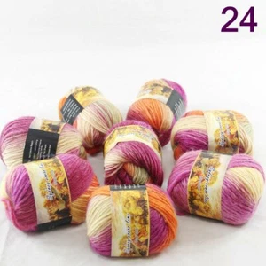 SALE 8BallsX50gr Warm Colorful Rugs Knitting Wool Blankets Crocheted Yarn 24 - Bild 1 von 12