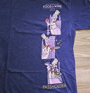 Disney Figment Epcot Food & Wine Festival 2016 Passholder T Shirt M - Picture 1 of 6