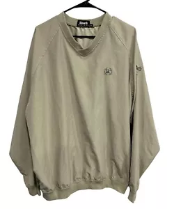 Ashworth Mens Beige Windbreaker Pullover Jacket Sz XL - Picture 1 of 8