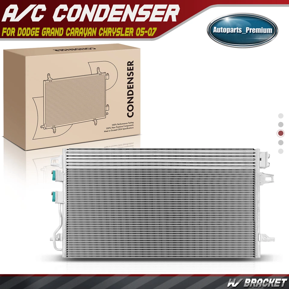 Condensador de aire acondicionado con enfriador de aceite para Chrysler Town & Country Dodge Grand Caravan 05-07 Foto 1 de 4