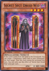 Secret Sect Druid Wid - SHSP-EN008 - Common - Mixed Editions - YuGiOh - Picture 1 of 4