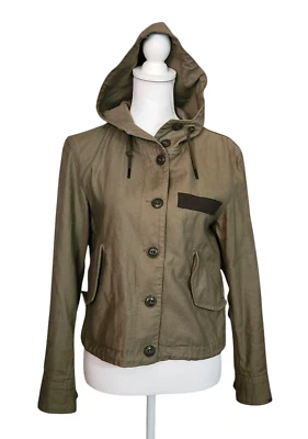 Rag & Bone Utility Jacket Button Closure Laurel Green Cotton Hood Womens Size XS - Image 1 of 4