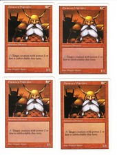 MTG  5TH. Edition  4 x DWARVEN WARRIORS