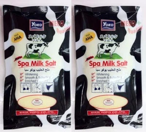 2 x 50g YOKO SCRUB SPA MILK SALT, BRIGHT, REMOVES DIRT DEPOSIT and DEAD CELLS - Picture 1 of 3