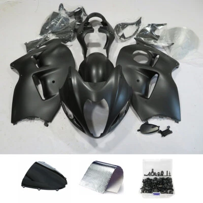 Matte Black ABS Injection Fairings Kit +Bolt For 99-07 Suzuki Hayabusa GSXR1300R - Image 1 of 2