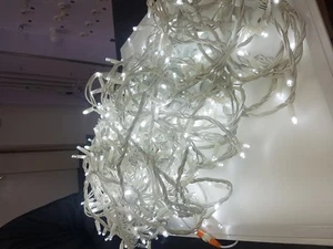 2M x 5M weißer Gummidraht 1000 LEDs anschließbar Weihnachtsvorhang/Dekorationsleuchten - Bild 1 von 13