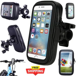 New 360° Bicycle Bike Waterproof Case Mount Holder Cover For Mobile Phones UK - Picture 1 of 10