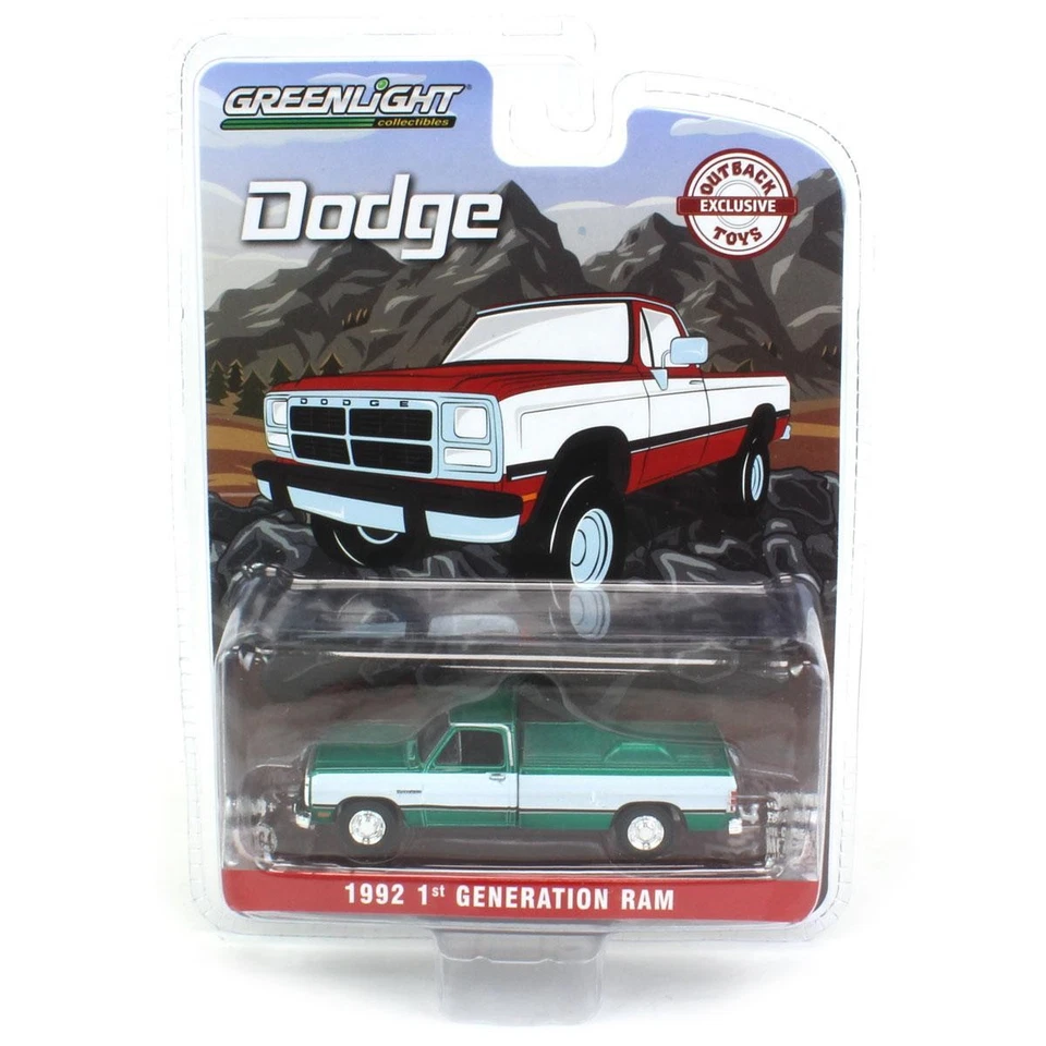 1/64 1992 Dodge RAM 1st Generazione, Rosso & Bianco, Outback Toys Esclusivo - - Immagine 1 di 1