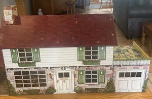 Vintage USA 1950s Marx Tin Litho Colonial Style Dolls House Rare Disney Room - Picture 1 of 10