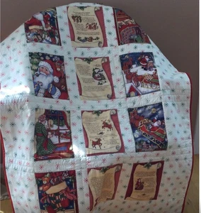 Holiday Quilt. Christmas Story Book Quilt. Holiday Colors Christmas Quilt - Picture 1 of 5