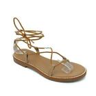 Womens Ladies Fashion Leather Thong Ankle Wrap Gladiator Beach Sandals Shoes Mon
