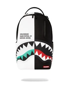SPRAYGROUND SHARK CENTRAL REFLEX INVERTED SPLIT DLXSV SCHOOL BOOK BAG BACKPACK - Picture 1 of 9