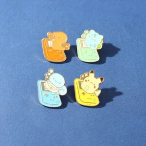 Gen 1 Starter Pokemon Inspired Enamel Pin Cute Anime Pins Pikachu Gifts - Picture 1 of 7