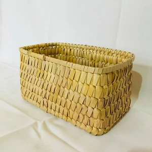 Handmade Cane Storage Basket Woven Rattan Wicker Natural Eco-friendly Sri Lanka - Picture 1 of 7