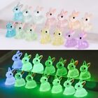 Gardening Mini Rabbit Ornaments Cute Miniature Figurines Luminous Bunnies