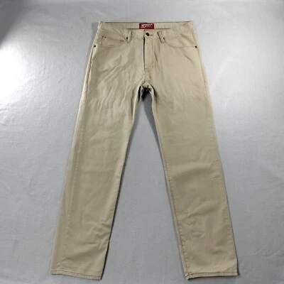 Arizona Jean Co Slim Straight Beige Khaki Pants Mens Size 34x32 - Image 1 of 4