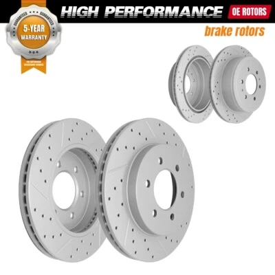 Juego de rotores de freno delanteros y traseros para Ford F-150 Lincoln Mark LT 2005 2006 2007 2008 Foto 1 de 4