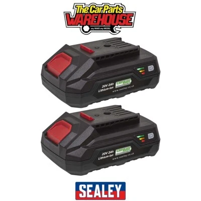 Sealey BK02 SV20 Series Power Tool Battery 20V 2Ah - Pack of 2 - Image 1 of 4