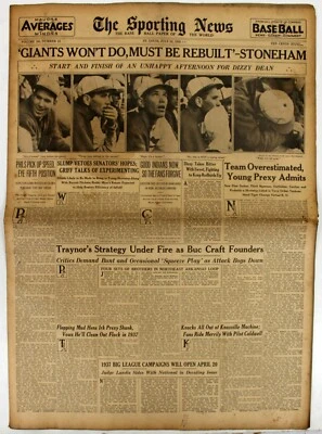 1936 SPORTING NEWS BASEBALL MAGAZINE ORIGINAL BOX SCORES 7 23 1936 - Image 1 of 3