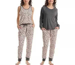 Live Love Lounge Cozy Leopard 3-piece Lounge PJ Set by Karen Neuburger XL NWT - Picture 1 of 9