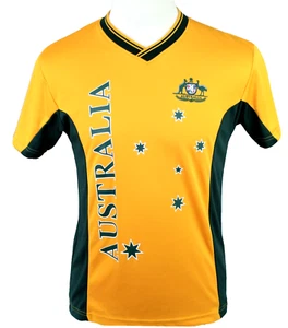 Around Australia V-Neck Yellow Jersey ~ Men's Size Medium - Picture 1 of 9
