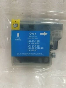 Ink Cartridge ~Cyan ~For Brother LC: 11/16; 38/37; 61/65; 980/1100; 990 ~New - Picture 1 of 1