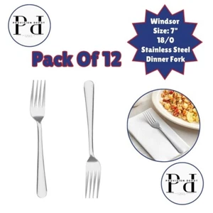 Set Of 12 Dinner Forks Stainless Steel Windsor  7" 18/0 Dishwasher Safe - Picture 1 of 1