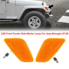 2X Front Marker Signal Blinker Corner Parking Light Fit For Jeep Wrangler 97-06