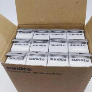 Sunlite Double-Ended T3 Bulbs, 150W, Clear, BOX OF 12 - Picture 1 of 3