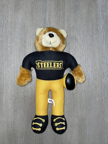 Vintage 1994 Pittsburgh Steelers Plush Teddy By Good Stuff 12” Plush Team NFL Cover