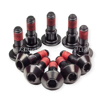 10x Yamaha YZF R6 2005 negro titanio disco delantero rotor pernos bloqueo de rosca YZF-R6 Foto 1 de 3