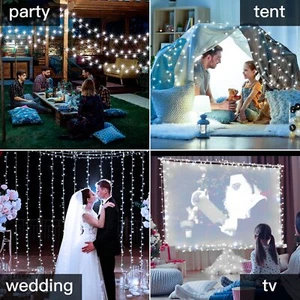 LED String Lights 30m 300 LED's Warm White with 8-Way Settings - iP 65 Rated - Picture 1 of 10