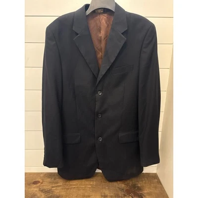 Caravelli Italia Para Hombres Azul Marino Mezcla de Lana Traje Chaqueta Blazer Negocios Talla 40L 34W Foto 1 de 4