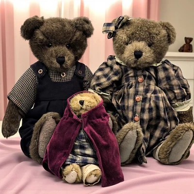 Boyds Bears Plush Family 3 Eugenia, Cornwalis & Bailey Fall Archive Collection - Image 1 of 4