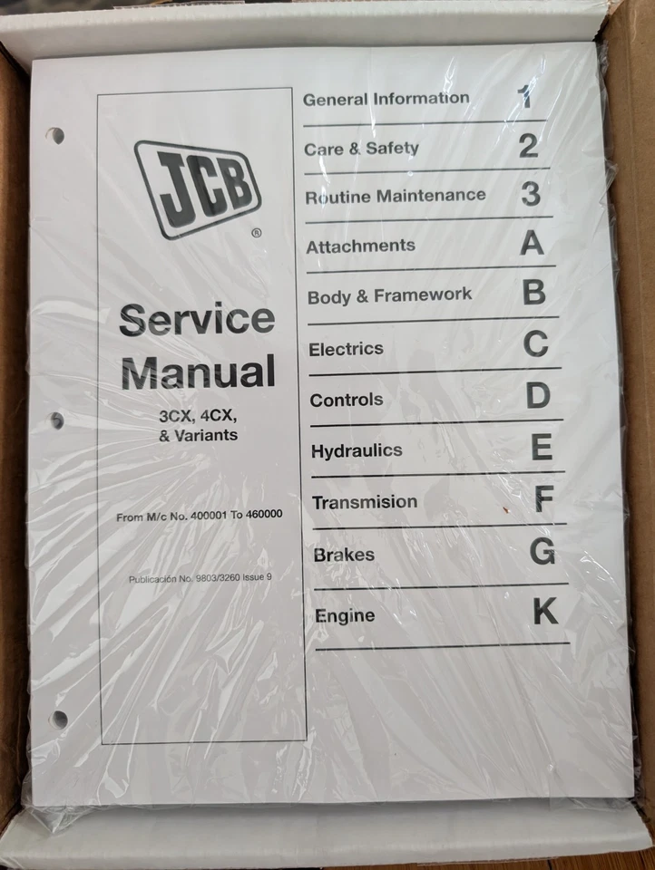 JCB 3CX veja página inicial para números de série cobertos. - Imagem 1 de 2