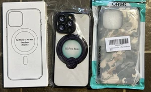 Apple iPhone 15 Pro Max 3 Stück (Army, Klar und Schwarz/Weiß) - Bild 1 von 4