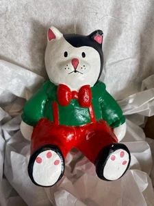 Dept 56 Christmas Cat with Fish in a Pocket Ornament Department 56 - Picture 1 of 6