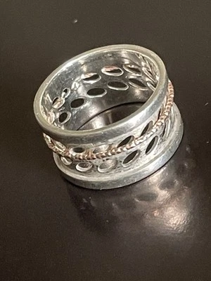 Links of London Silver & Gold Vermeil Cut Out  Ovals Ring Size L - Image 1 of 4