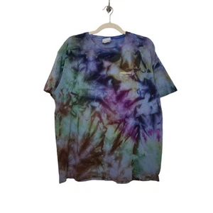 Vintage Reebok Distressed Grunge 90s Custom Tie Dye Shirt Large Cobain - Bild 1 von 6
