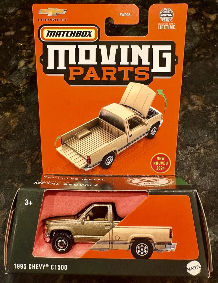 GOLD Matchbox 1995 Chevy C1500 PickUp - Moving Parts Chevrolet Pick Up Truck NEW - Image 1 of 1